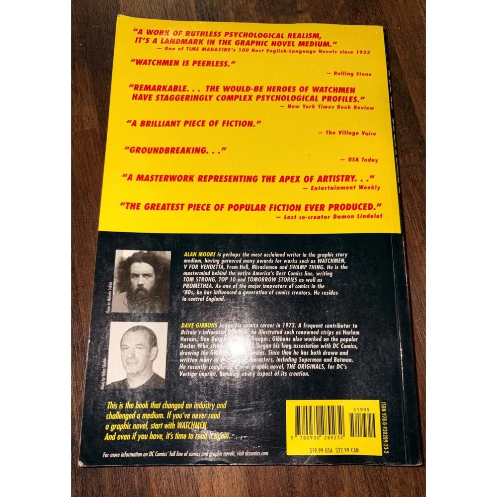 Watchmen Graphic Novel DC Comics Alan Moore Dave‎ Gibbons TPB ISBN 9780930289232